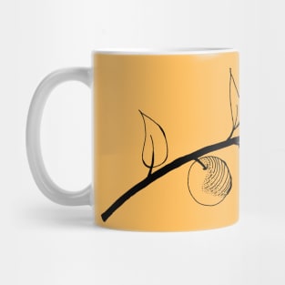 Orange on pale orange Mug